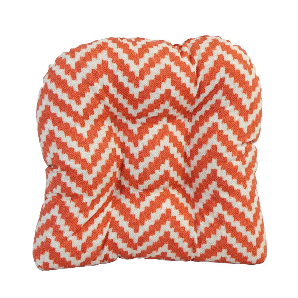 19-inch U-Shaped Spun Polyester Outdoor Tufted Dining Chair Cushion. Picture 2