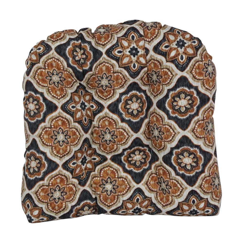 19-inch U-Shaped Spun Polyester Outdoor Tufted Dining Chair Cushion. Picture 2