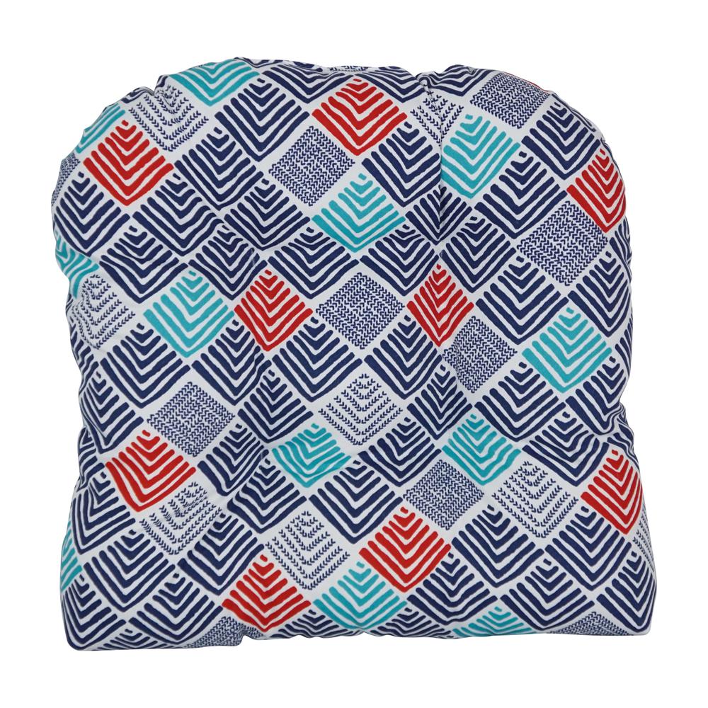 19-inch U-Shaped Spun Polyester Outdoor Tufted Dining Chair Cushion. Picture 2