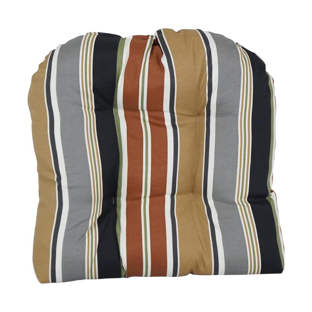 19-inch U-Shaped Spun Polyester Outdoor Tufted Dining Chair Cushion. Picture 2