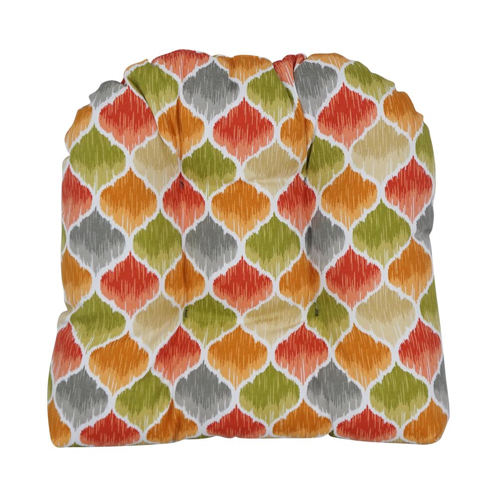 19-inch U-Shaped Spun Polyester Outdoor Tufted Dining Chair Cushion. Picture 2