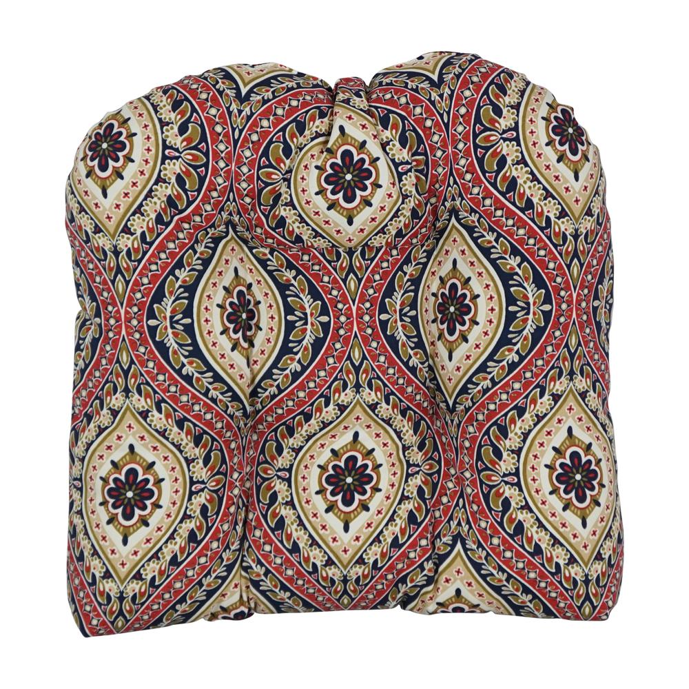 19-inch U-Shaped Spun Polyester Outdoor Tufted Dining Chair Cushion. Picture 2