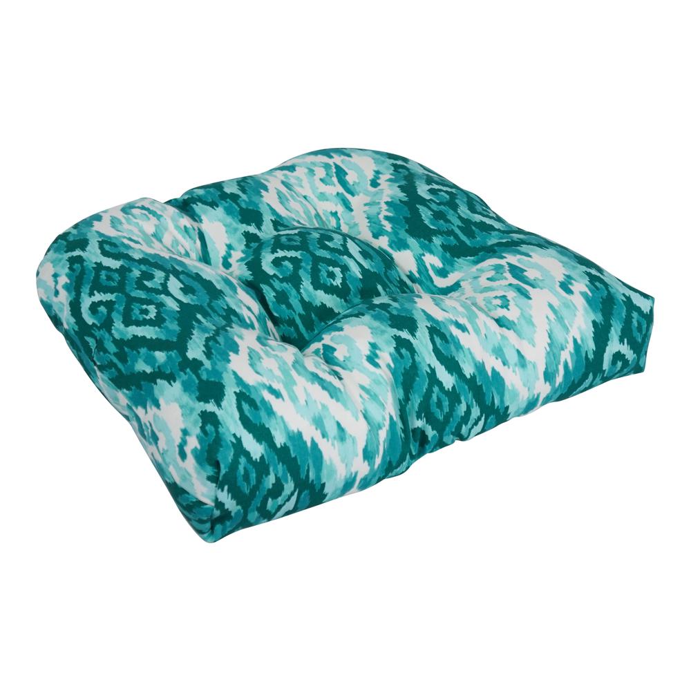 19-inch U-Shaped Spun Polyester Outdoor Tufted Dining Chair Cushion. Picture 1