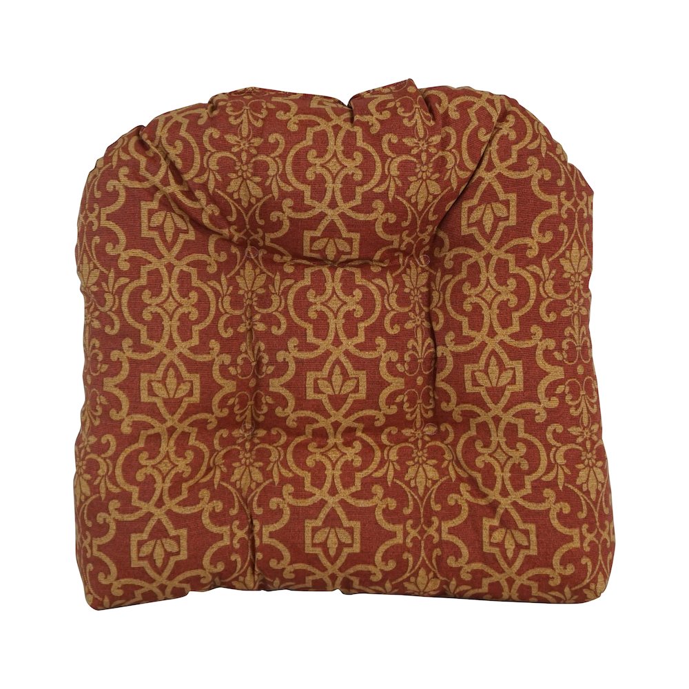19-inch U-Shaped Patterned Spun Polyester Tufted Dining Chair Cushion. Picture 2