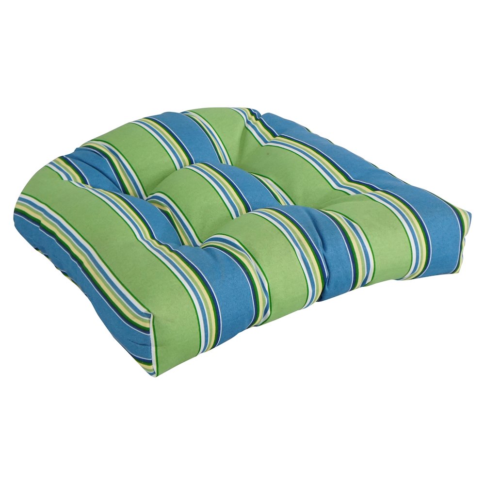 19-inch U-Shaped Patterned Spun Polyester Tufted Dining Chair Cushion. Picture 1