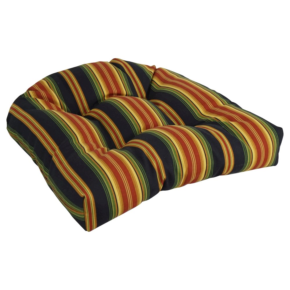 19-inch U-Shaped Patterned Spun Polyester Tufted Dining Chair Cushion. Picture 1