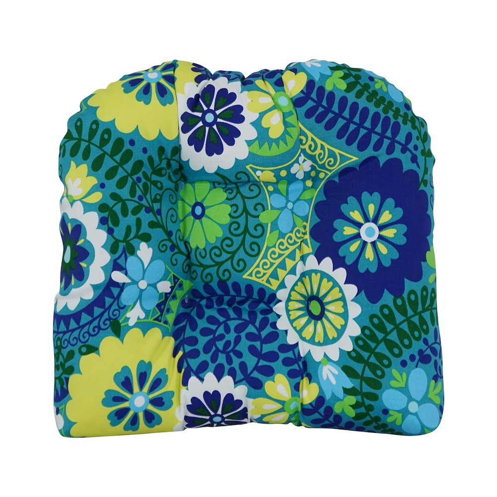 19-inch U-Shaped Patterned Spun Polyester Tufted Dining Chair Cushion. Picture 2