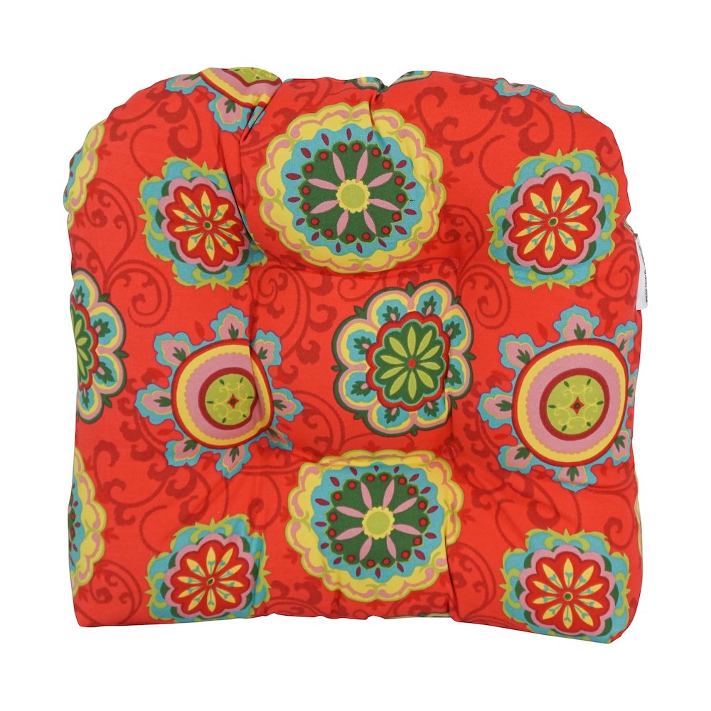 19-inch U-Shaped Patterned Spun Polyester Tufted Dining Chair Cushion. Picture 2