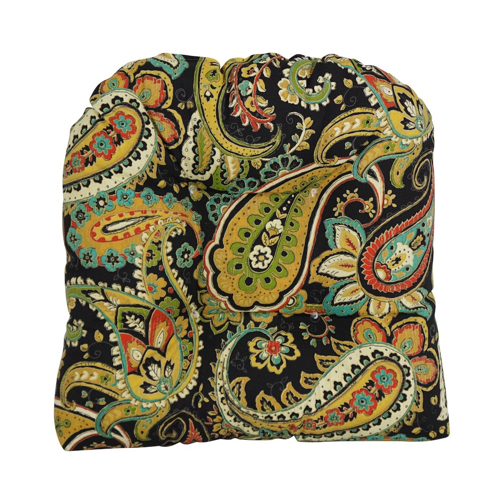 19-inch U-Shaped Patterned Spun Polyester Tufted Dining Chair Cushion. Picture 2