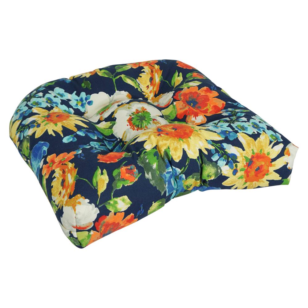 19-inch U-Shaped Patterned Spun Polyester Tufted Dining Chair Cushion 93184-1CH-REO-59. Picture 1