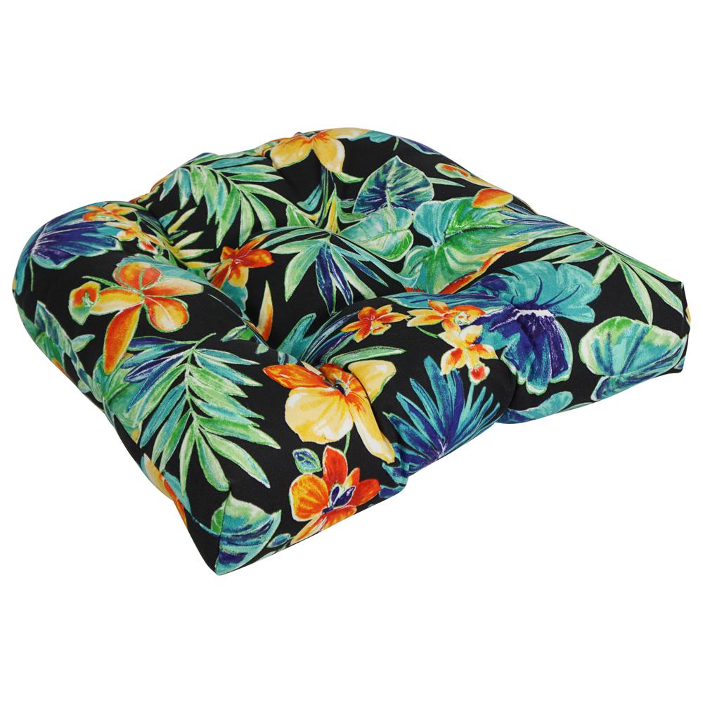 19-inch U-Shaped Patterned Spun Polyester Tufted Dining Chair Cushion 93184-1CH-REO-62. Picture 1