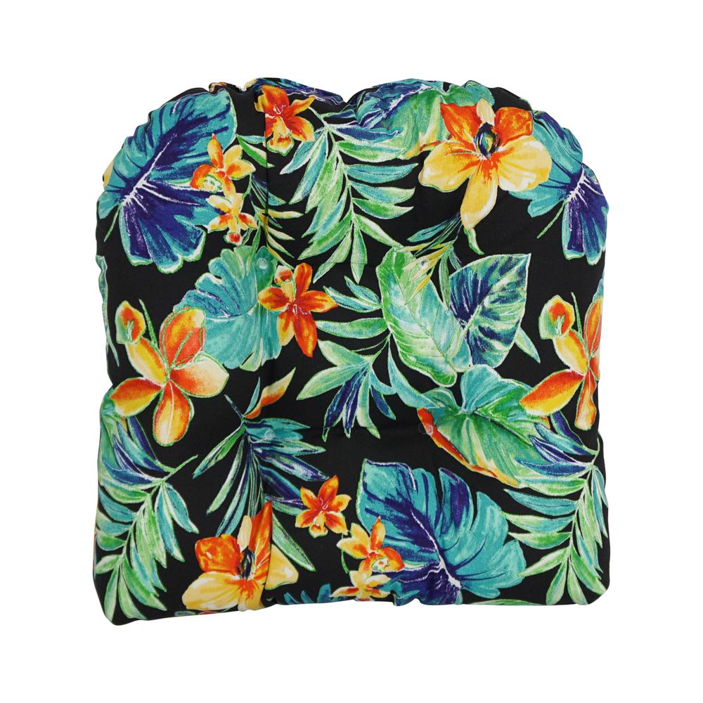 19-inch U-Shaped Patterned Spun Polyester Tufted Dining Chair Cushion 93184-1CH-REO-62. Picture 2