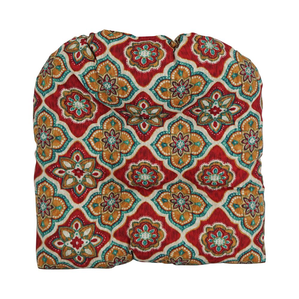 19-inch U-Shaped Patterned Spun Polyester Tufted Dining Chair Cushion 93184-1CH-REO-63. Picture 2