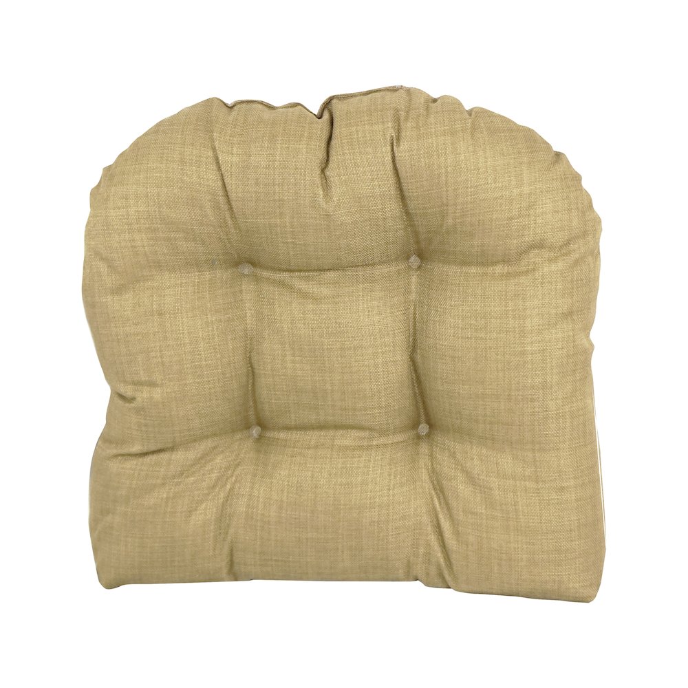 19-inch U-Shaped Solid Spun Polyester Tufted Dining Chair Cushion. Picture 2