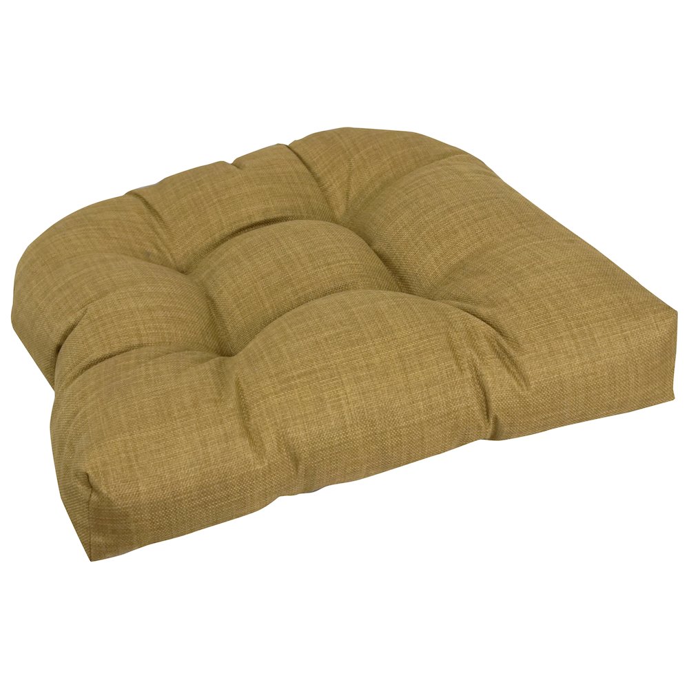 19-inch U-Shaped Solid Spun Polyester Tufted Dining Chair Cushion. Picture 1