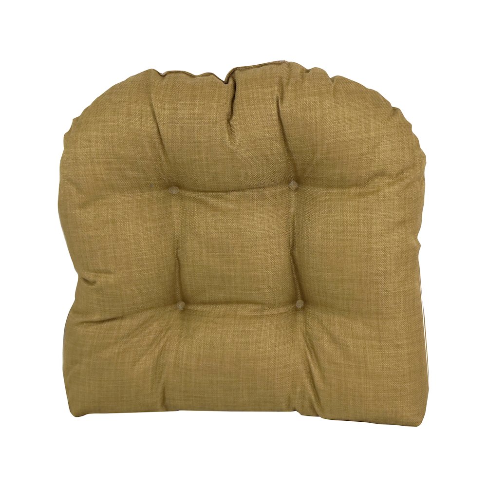 19-inch U-Shaped Solid Spun Polyester Tufted Dining Chair Cushion. Picture 2