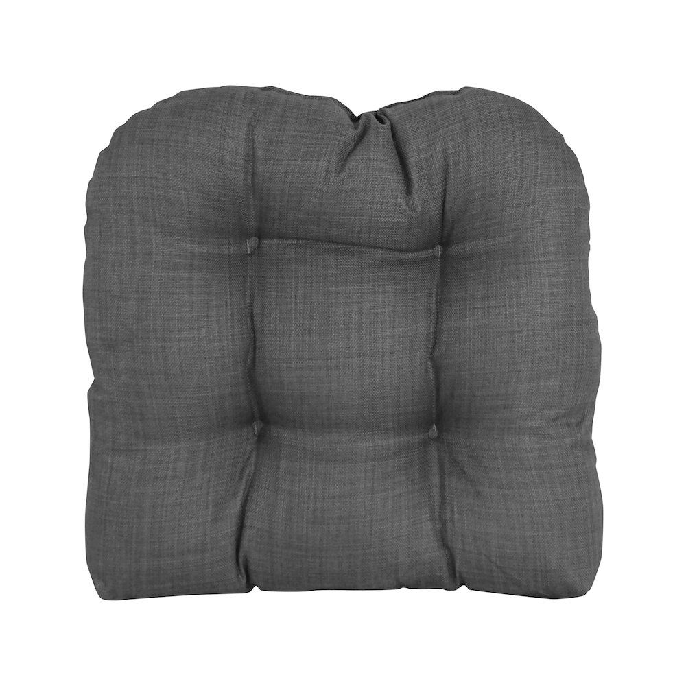 19-inch U-Shaped Solid Spun Polyester Tufted Dining Chair Cushion. Picture 2