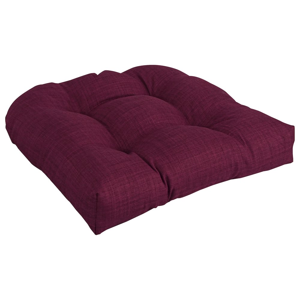 19-inch U-Shaped Solid Spun Polyester Tufted Dining Chair Cushion. Picture 1