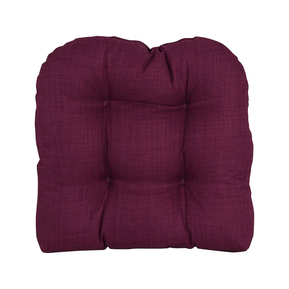 19-inch U-Shaped Solid Spun Polyester Tufted Dining Chair Cushion. Picture 2