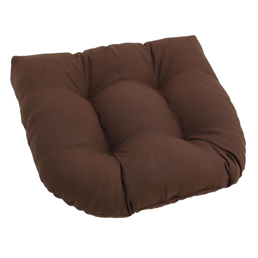 19-inch U-Shaped Twill Tufted Dining Chair Cushion. Picture 1