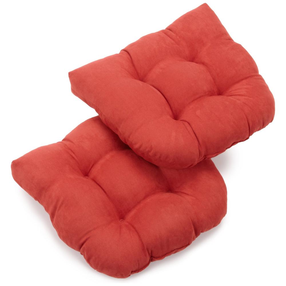 19-inch U-Shaped Micro Suede Tufted Dining Chair Cushion (Set of 2). Picture 1