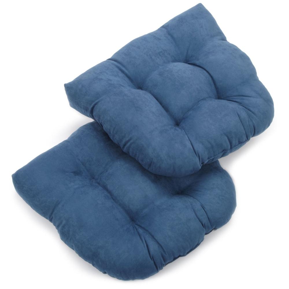 19-inch U-Shaped Micro Suede Tufted Dining Chair Cushion (Set of 2). Picture 2