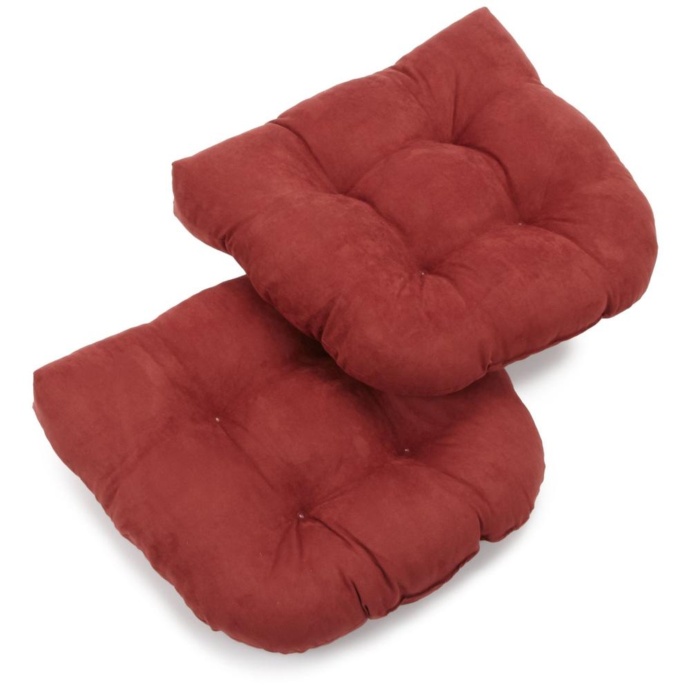 19-inch U-Shaped Micro Suede Tufted Dining Chair Cushion (Set of 2). Picture 1