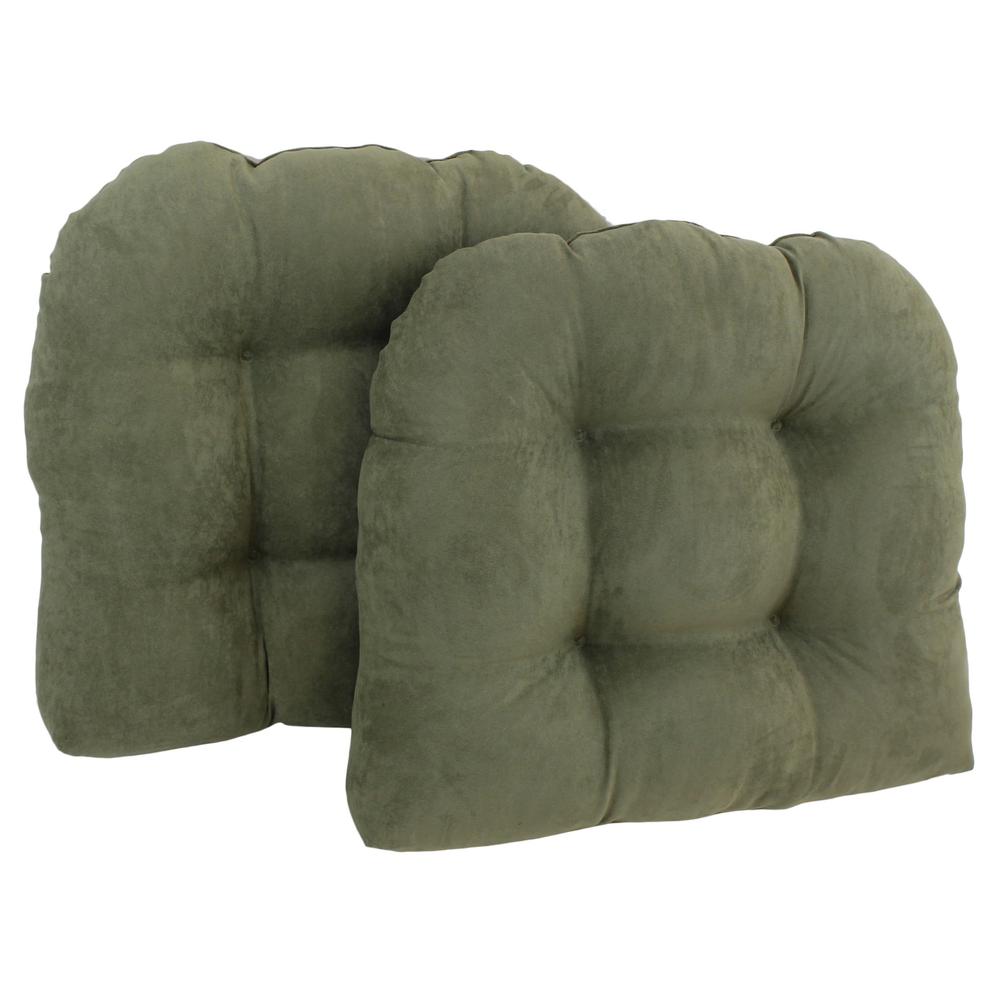 19-inch U-Shaped Micro Suede Tufted Dining Chair Cushion (Set of 2). Picture 1