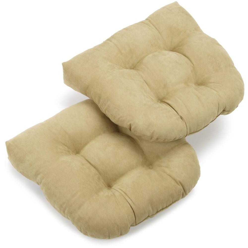 19-inch U-Shaped Micro Suede Tufted Dining Chair Cushion (Set of 2). Picture 2
