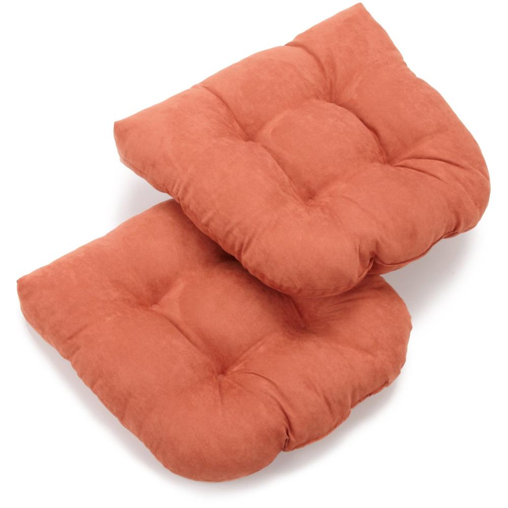 19-inch U-Shaped Micro Suede Tufted Dining Chair Cushion (Set of 2). Picture 1