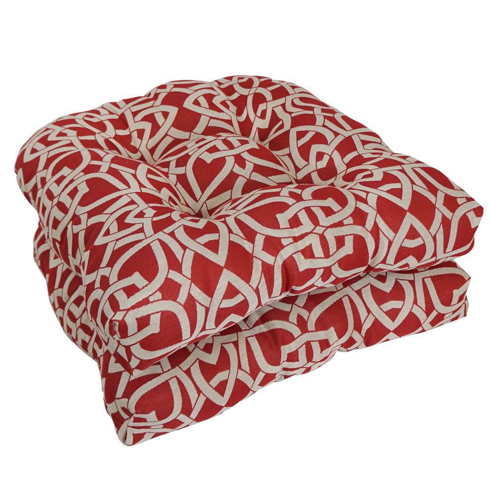 19-inch U-Shaped Premium Outdoor Tufted Dining Chair Cushion. Picture 1