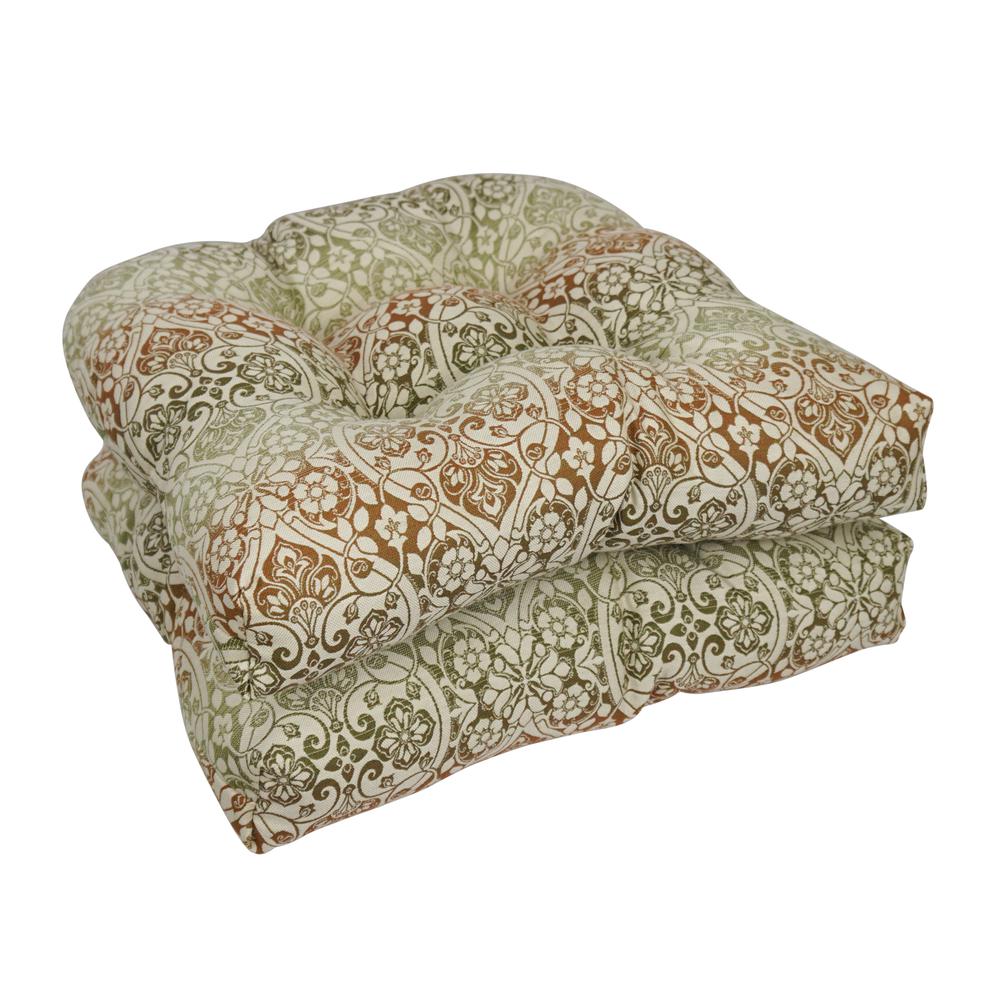 19-inch U-Shaped Premium Outdoor Tufted Dining Chair Cushion. Picture 1