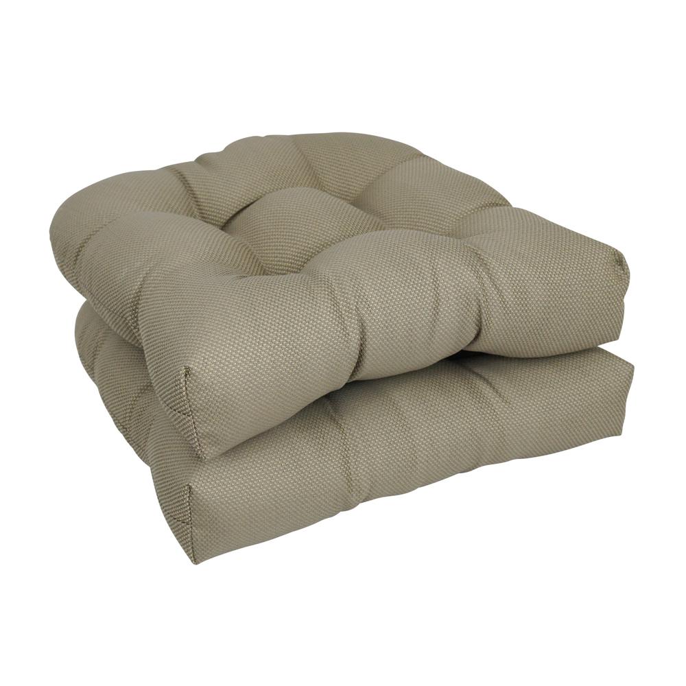 19-inch U-Shaped Premium Outdoor Tufted Dining Chair Cushion. Picture 1