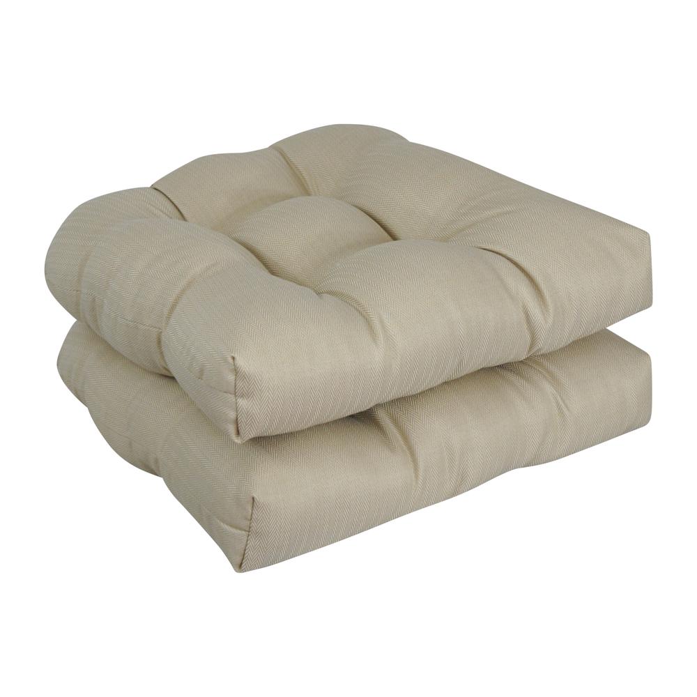 19-inch U-Shaped Premium Outdoor Tufted Dining Chair Cushion. Picture 1