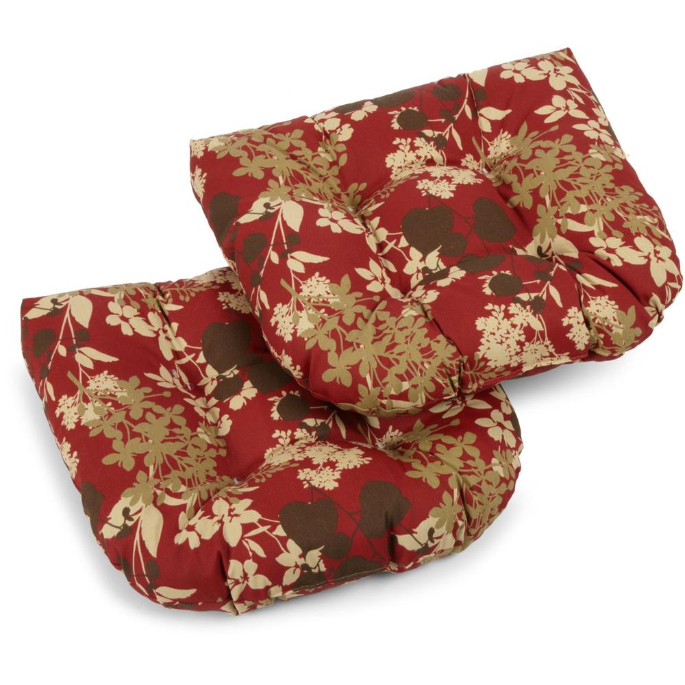 19-inch U-Shaped Outdoor Spun Polyester Tufted Dining Chair Cushion (Set of 2). Picture 1