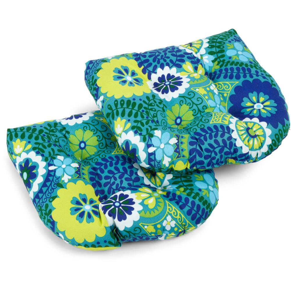 19-inch U-Shaped Outdoor Spun Polyester Tufted Dining Chair Cushion (Set of 2). Picture 1