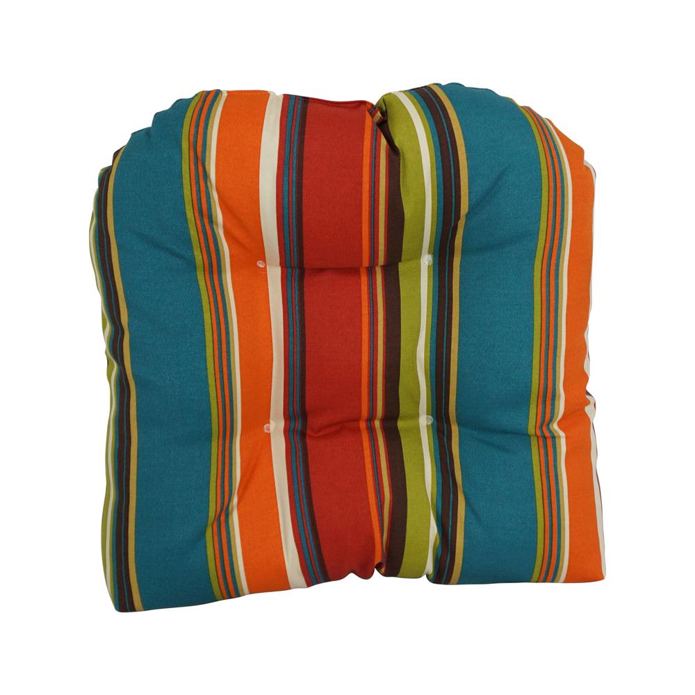 19-inch U-Shaped Patterned Spun Polyester Tufted Dining Chair Cushions (Set of 2) 93184-2CH-REO-51. Picture 2