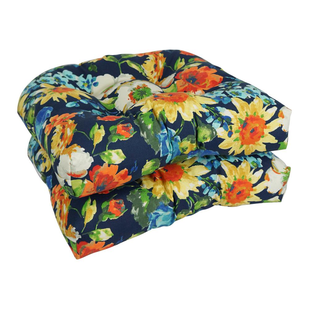 19-inch U-Shaped Patterned Spun Polyester Tufted Dining Chair Cushions (Set of 2) 93184-2CH-REO-59. Picture 1