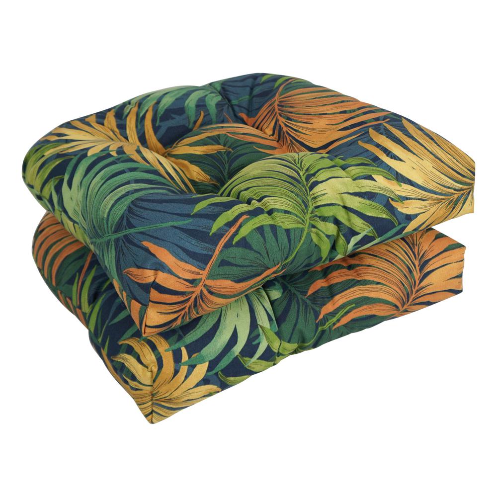 19-inch U-Shaped Patterned Spun Polyester Tufted Dining Chair Cushions (Set of 2) 93184-2CH-REO-61. Picture 1