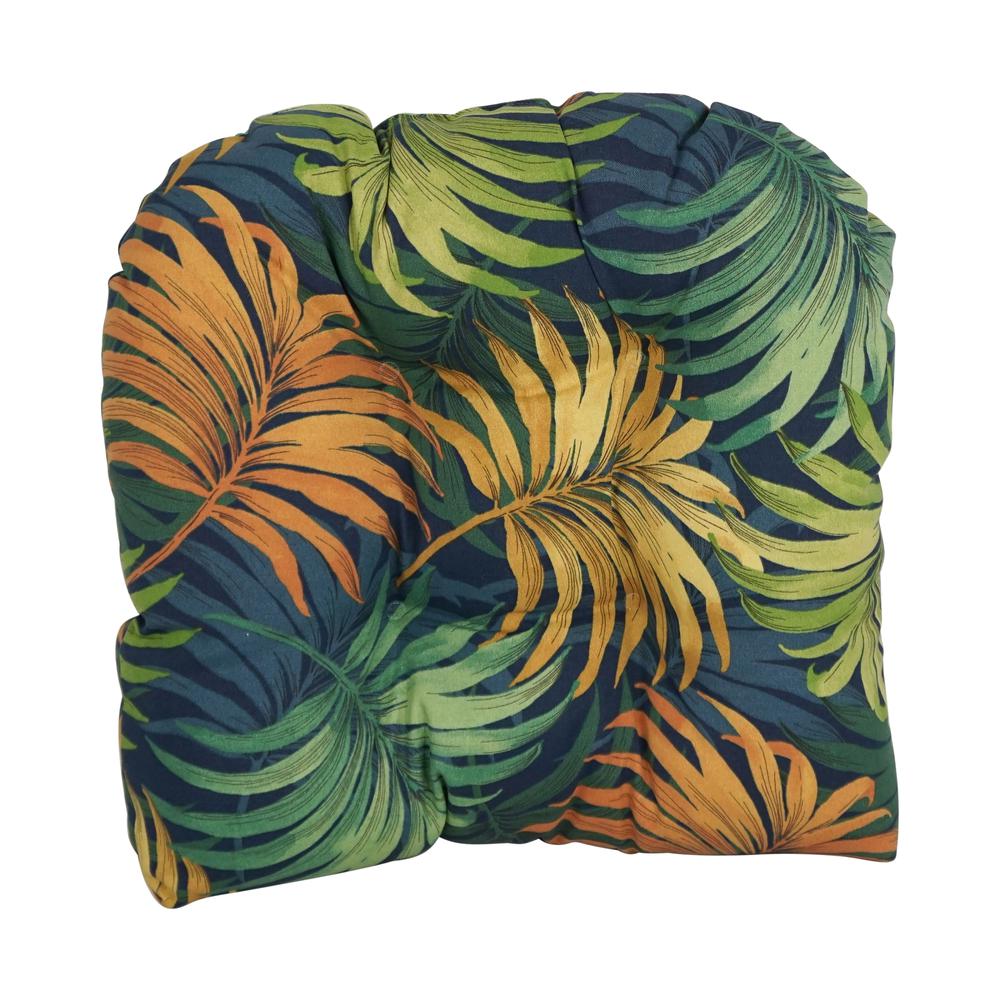 19-inch U-Shaped Patterned Spun Polyester Tufted Dining Chair Cushions (Set of 2) 93184-2CH-REO-61. Picture 2