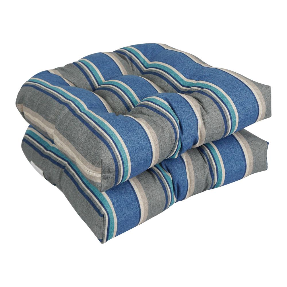 19-inch U-Shaped Patterned Spun Polyester Tufted Dining Chair Cushions (Set of 2) 93184-2CH-REO-66. Picture 1