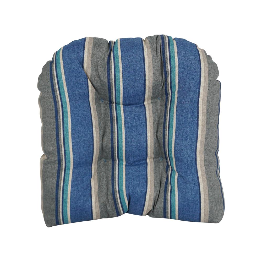 19-inch U-Shaped Patterned Spun Polyester Tufted Dining Chair Cushions (Set of 2) 93184-2CH-REO-66. Picture 2