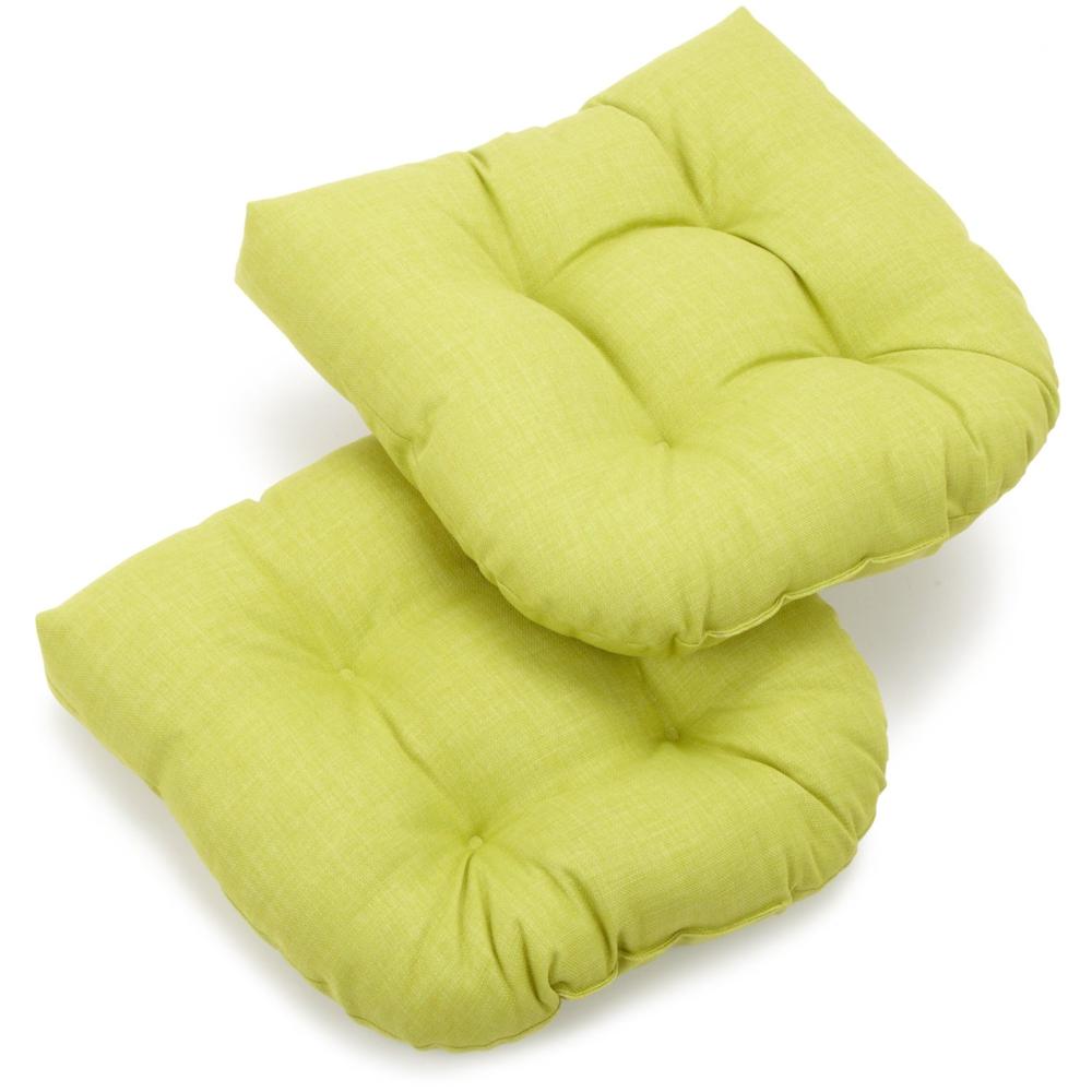19-inch U-Shaped Outdoor Spun Polyester Tufted Dining Chair Cushion (Set of 2). Picture 1