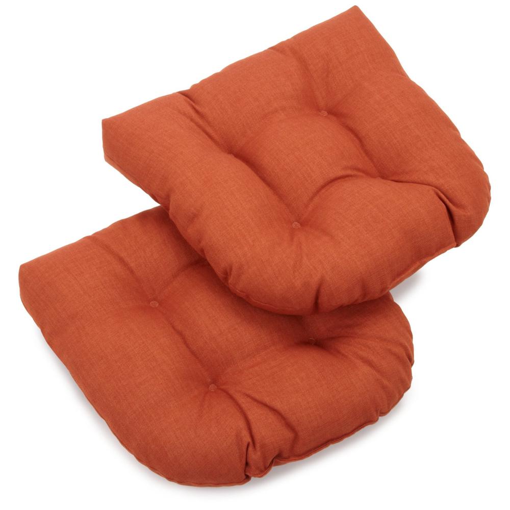 19-inch U-Shaped Outdoor Spun Polyester Tufted Dining Chair Cushion (Set of 2). Picture 1