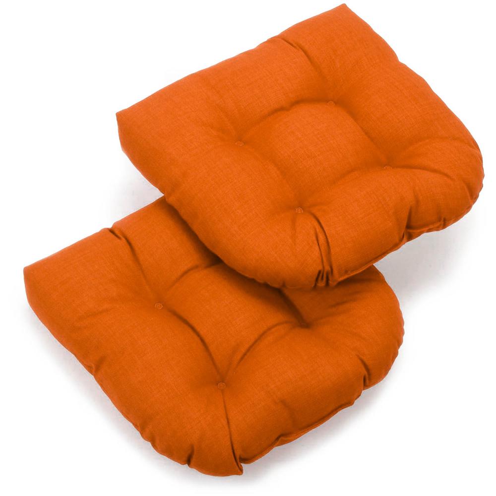 19-inch U-Shaped Outdoor Spun Polyester Tufted Dining Chair Cushion (Set of 2). Picture 1