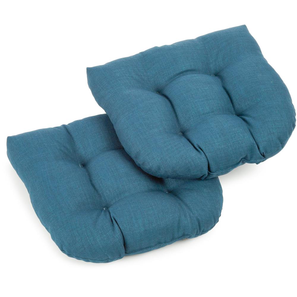 19-inch U-Shaped Outdoor Spun Polyester Tufted Dining Chair Cushion (Set of 2). Picture 1
