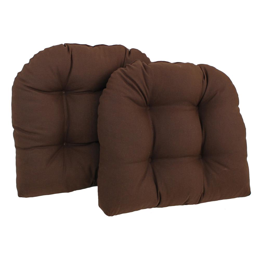 19-inch U-Shaped Twill Tufted Dining Chair Cushion (Set of 2). Picture 1