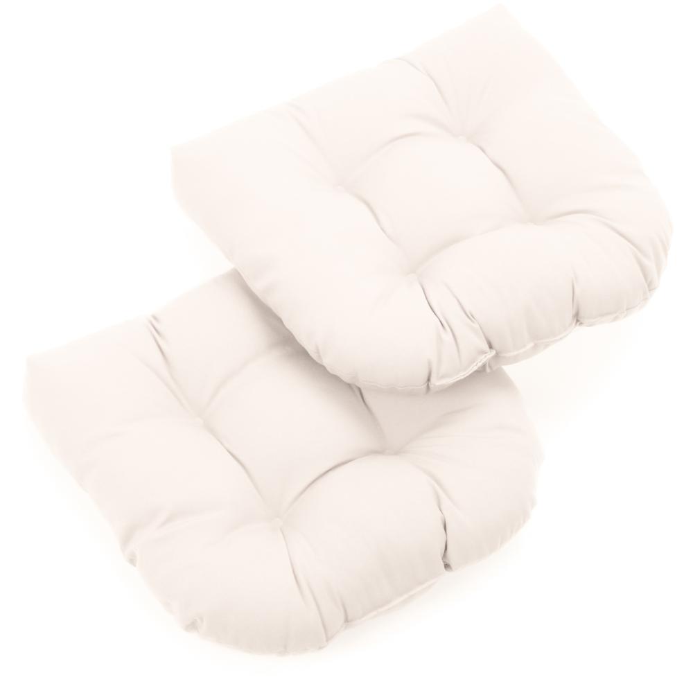 19-inch U-Shaped Twill Tufted Dining Chair Cushion (Set of 2). Picture 1