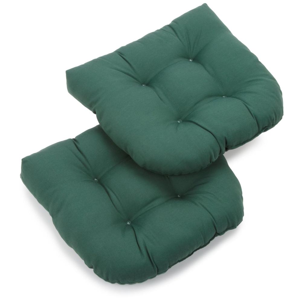 19-inch U-Shaped Twill Tufted Dining Chair Cushion (Set of 2). Picture 1