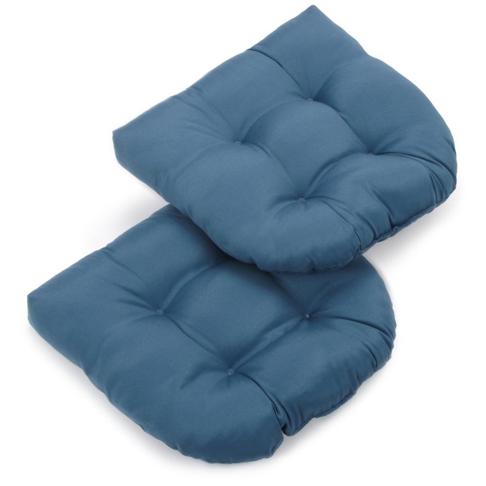 19-inch U-Shaped Twill Tufted Dining Chair Cushion (Set of 2). Picture 2